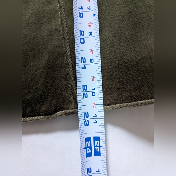 Classiques Entier Olive Green Crushed Velvet Jacket Medium - Picture 11 of 15